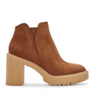 Dolce Vita Cashe Bootie in camel suede, size 11 // like new, worn once!